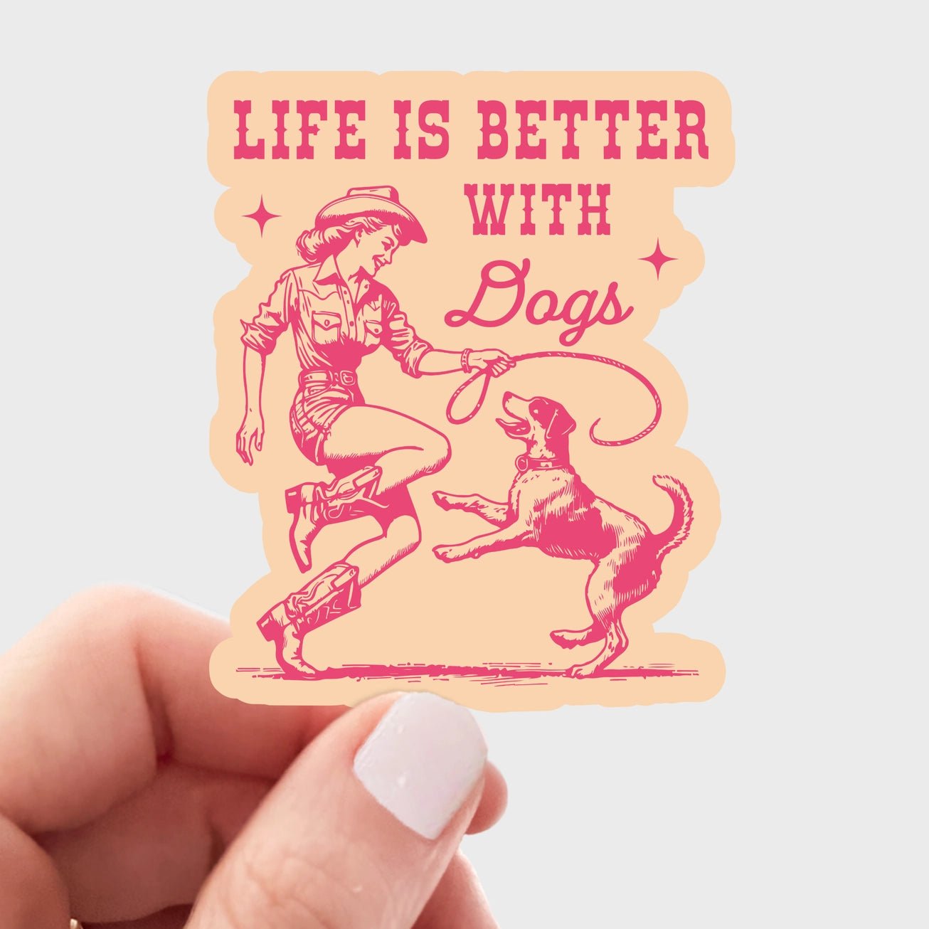 Life Is Better with Dogs Sticker - Modern Companion