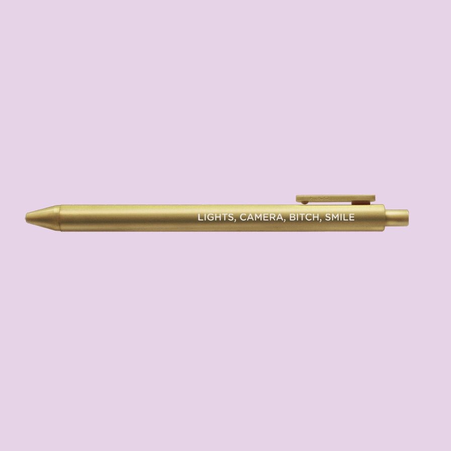 Lights Camera Bitch Smile Jotter Gel Pen - Modern Companion