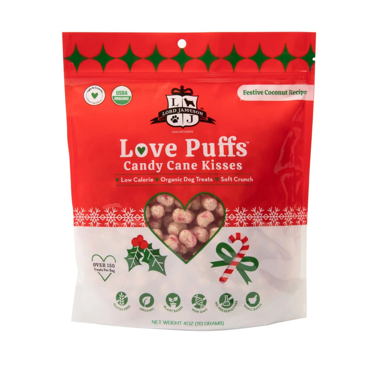 Love Puffs Candy Cane Kisses Treats - Modern Companion