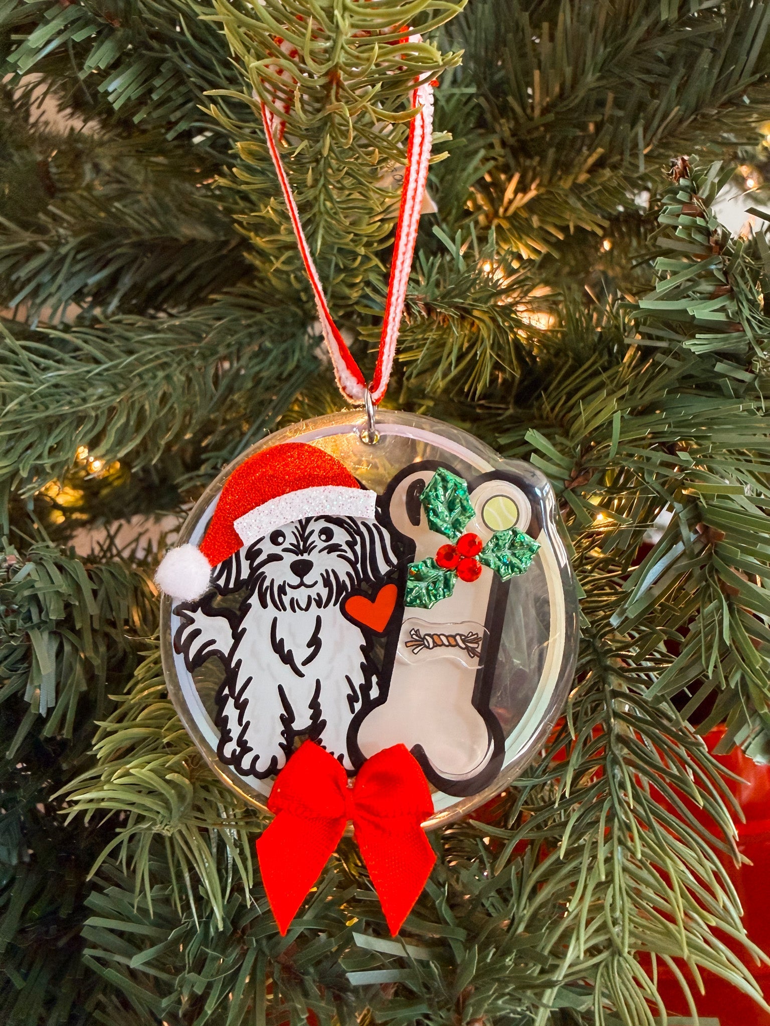 Maltese Christmas Ornament - Modern Companion
