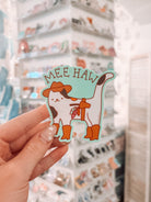Mee Haw Cowboy Western Cat Sticker - Modern Companion