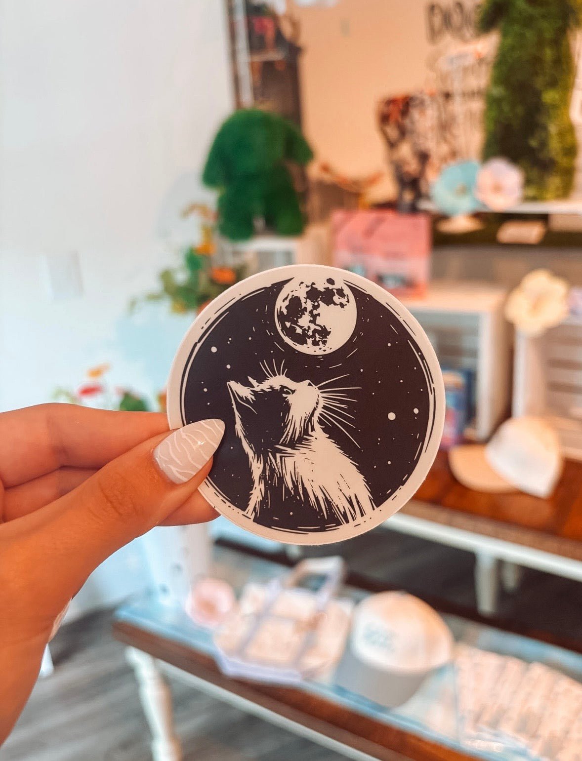 Moon Cat Sticker - Modern Companion