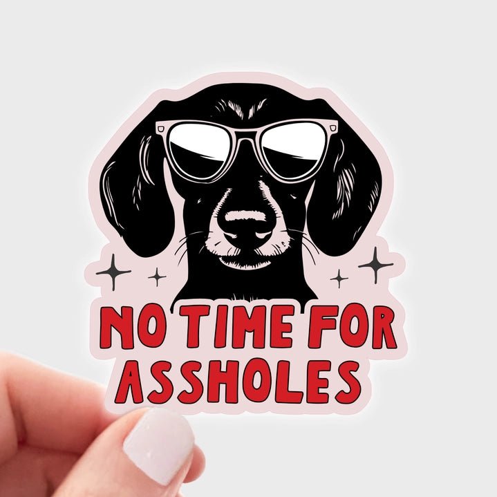 No Time For Assholes Sticker - Modern Companion