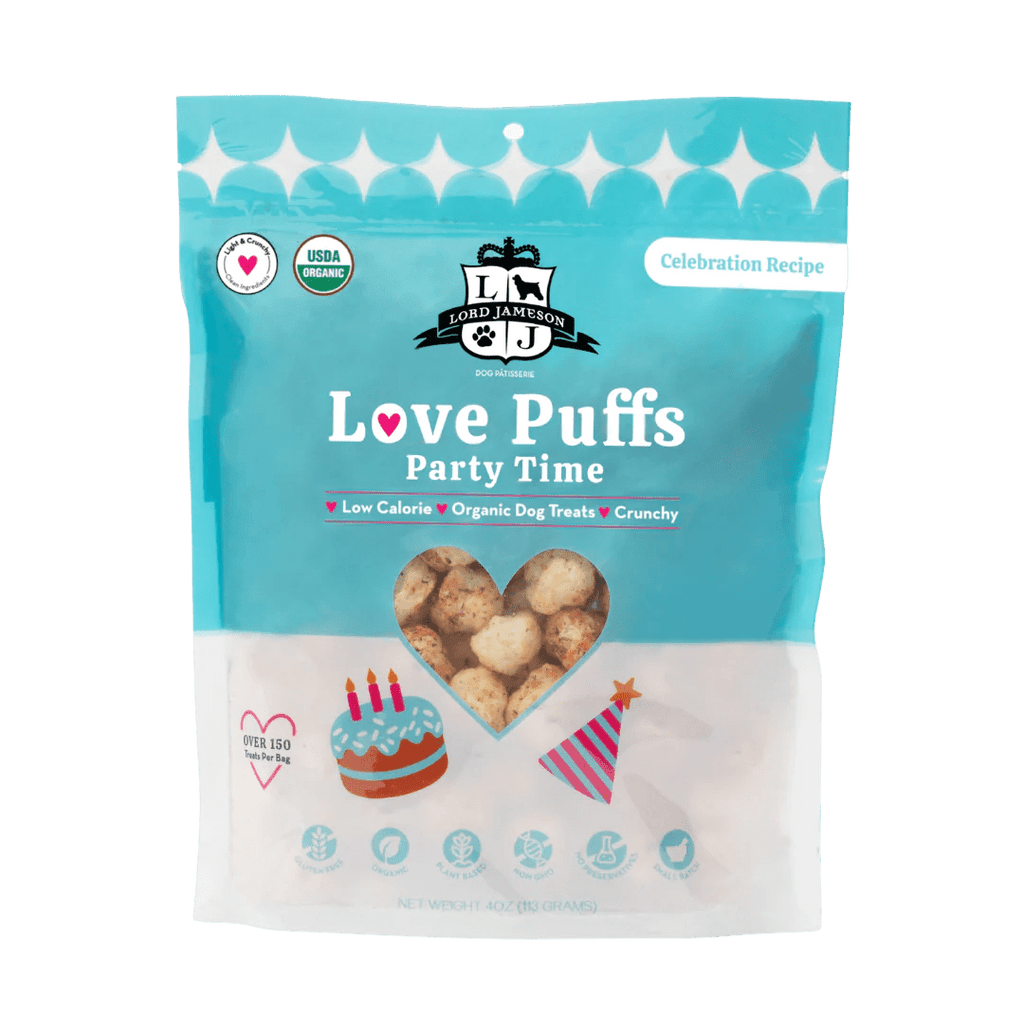 Party Time Love Puffs Organic Dog Treats - Modern Companion