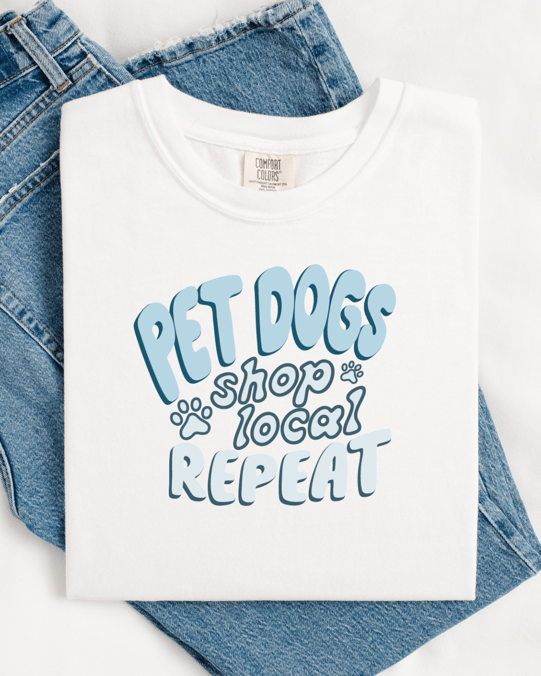 Pet Dogs Shop Local Repeat™ Tee - Modern Companion