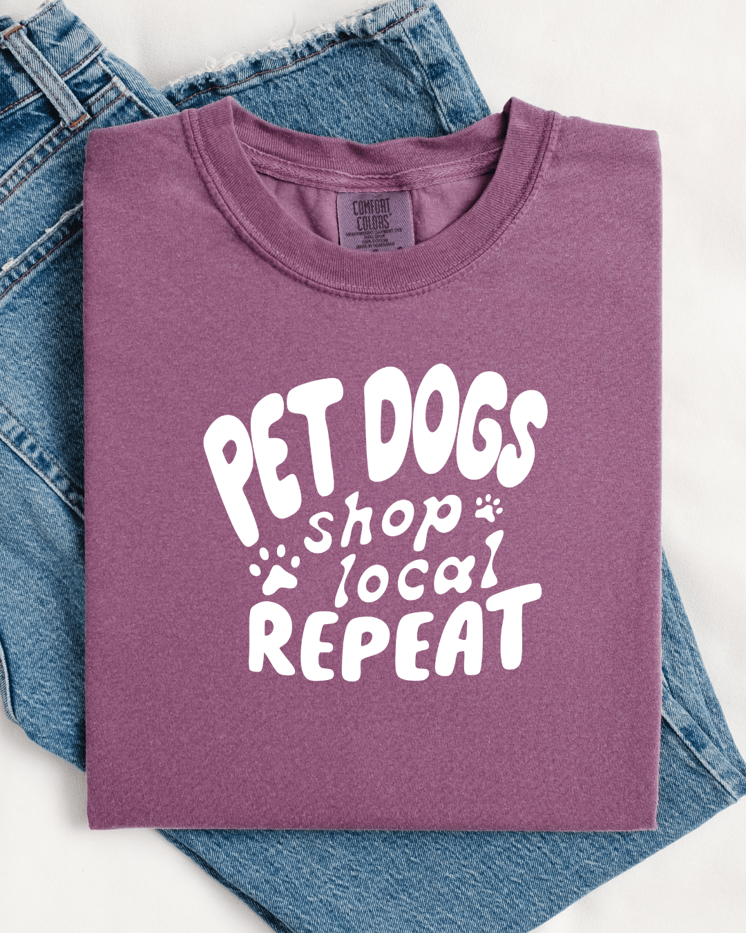 Pet Dogs Shop Local Repeat™ Tee - Modern Companion