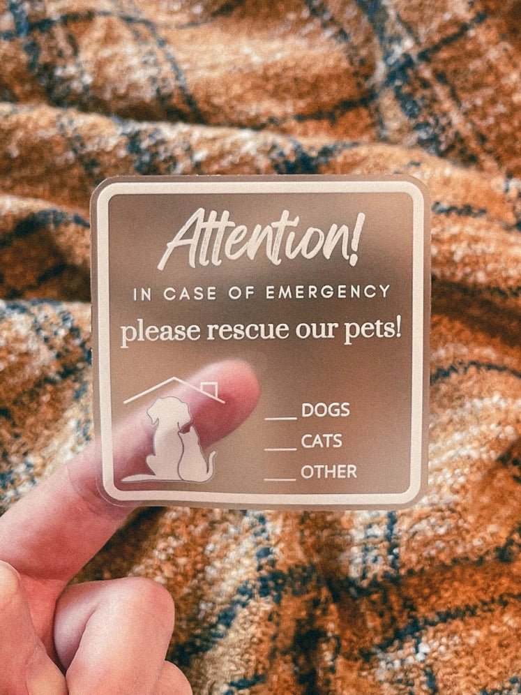 Pet Emergency Rescue Sticker – Modern Companion