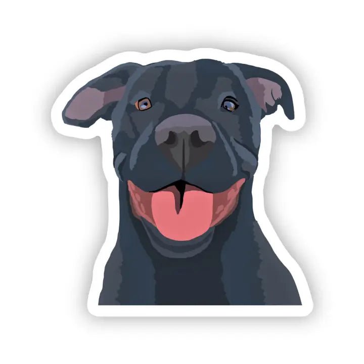 Pit Bull Terrier Dog Black Vinyl Sticker - Modern Companion