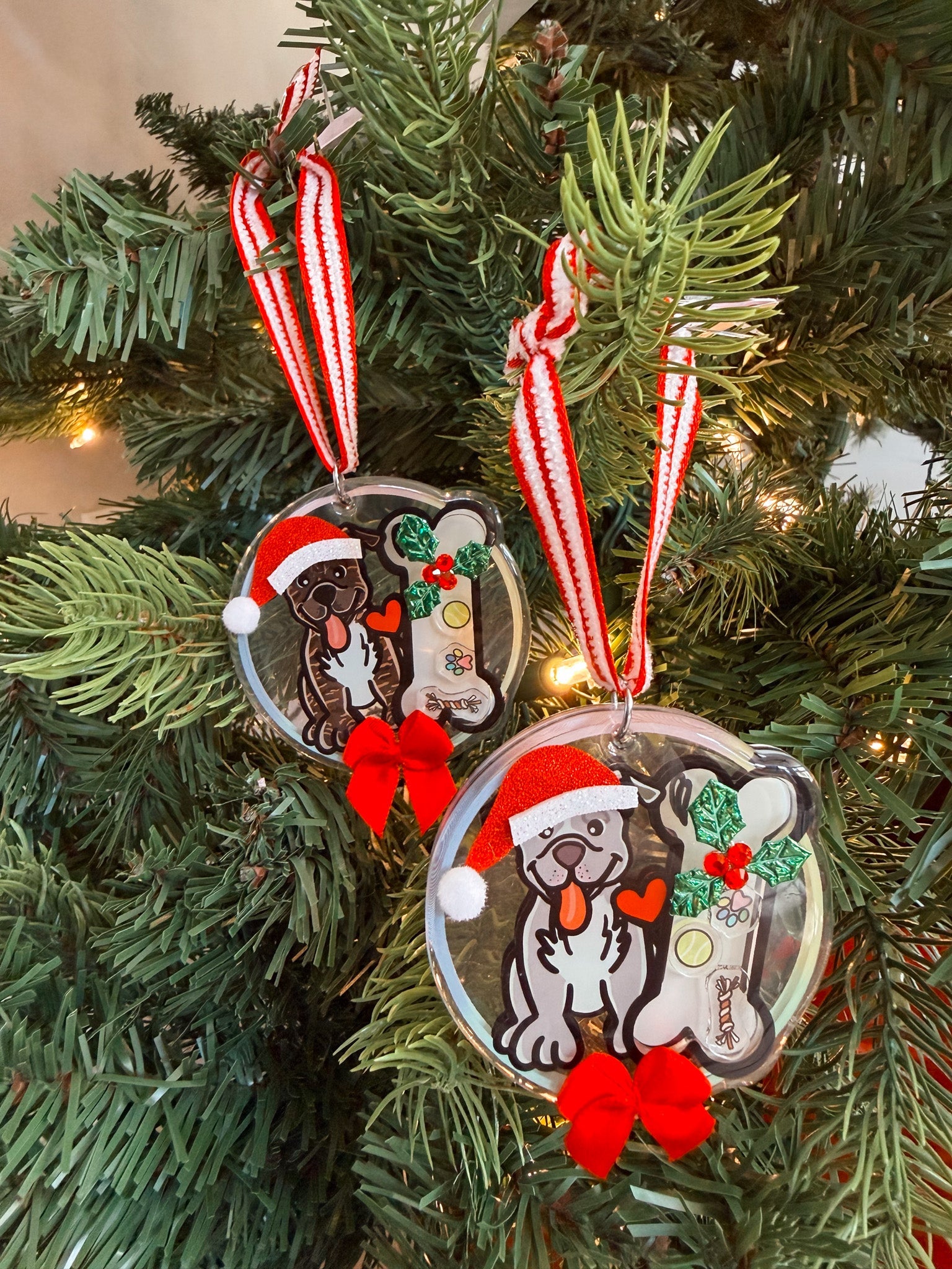 Pitbull Dog Christmas Ornament - Modern Companion