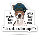 Police Dogs and Regular Dogs Sticker - Modern Companion