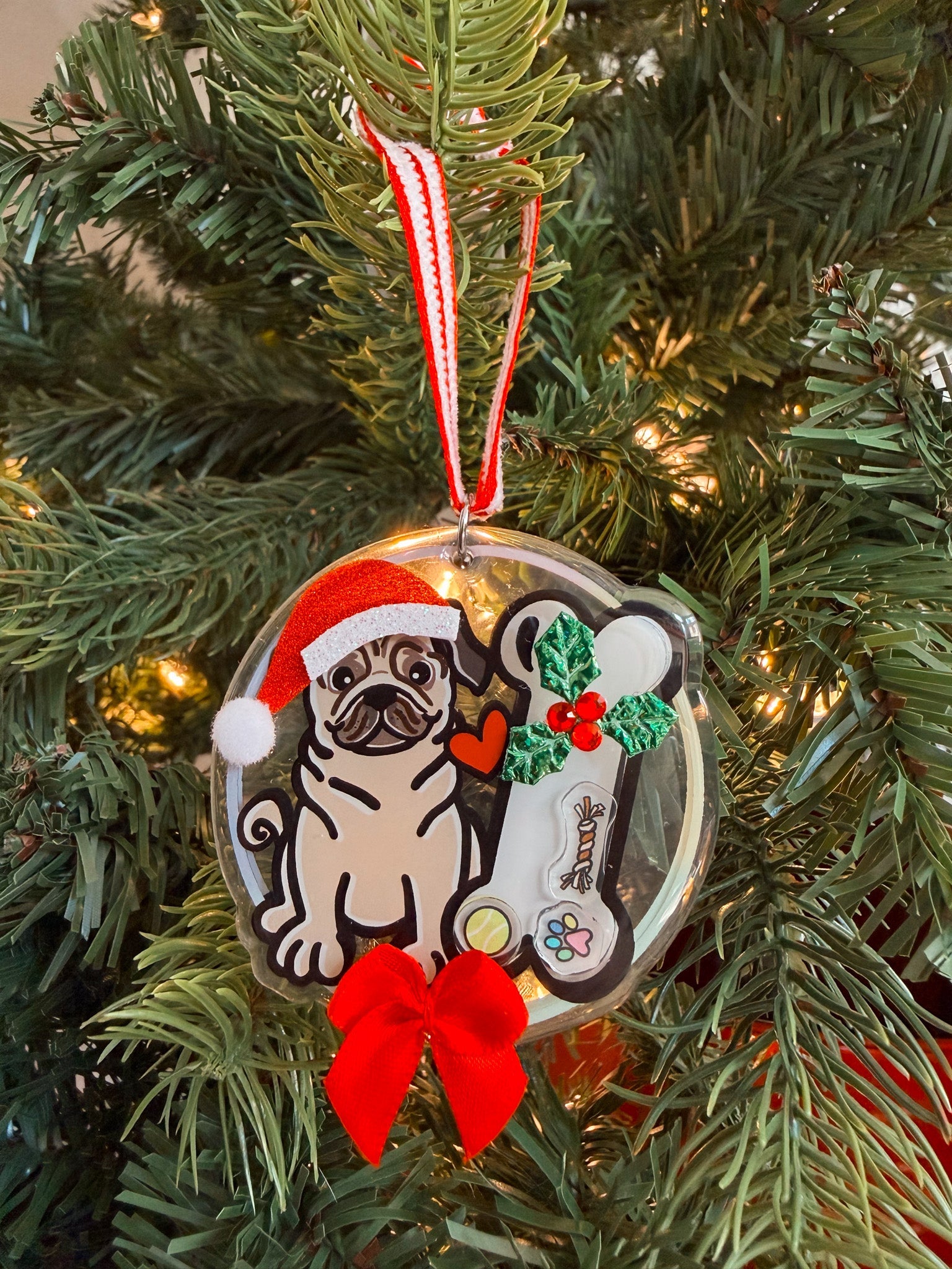 Pug Christmas Ornament - Modern Companion