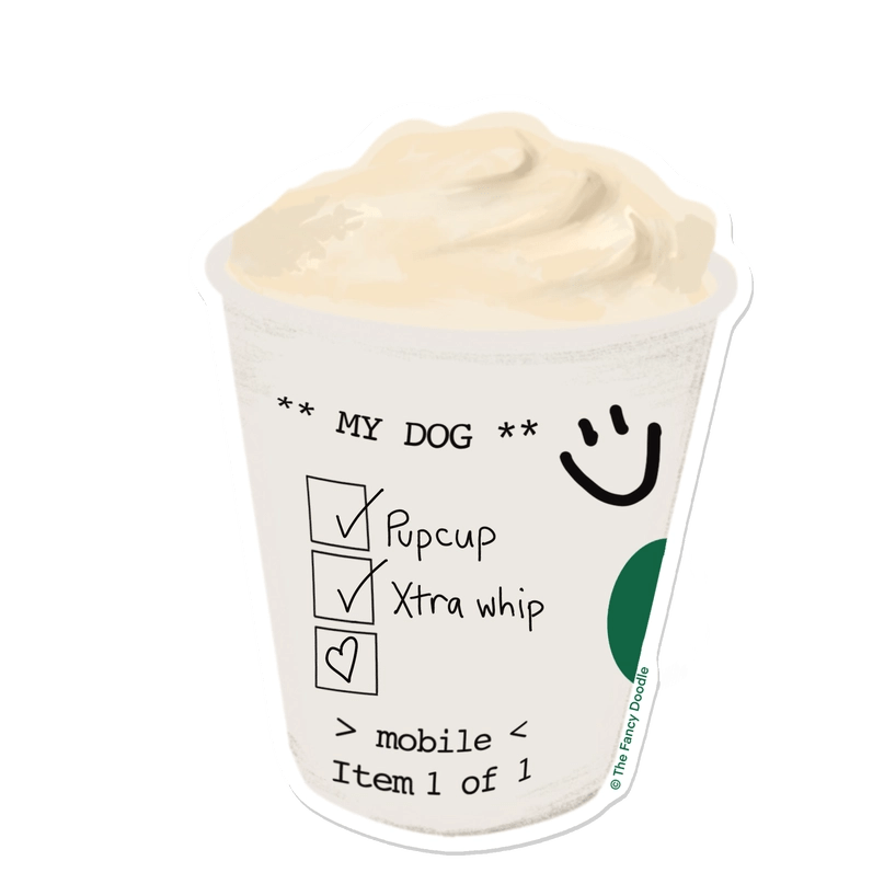 Pup Cup Sticker - Modern Companion