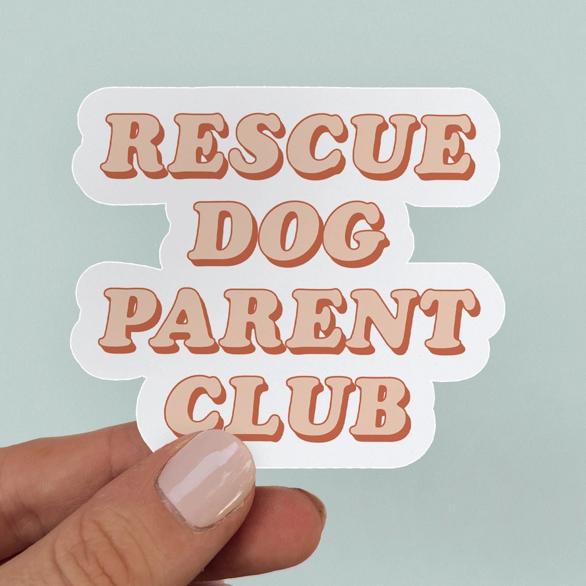 Rescue Dog Parent Club Sticker - Modern Companion