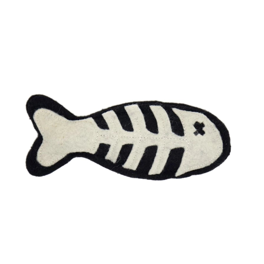 Skelton Fish Felt Catnip Toy - Modern Companion