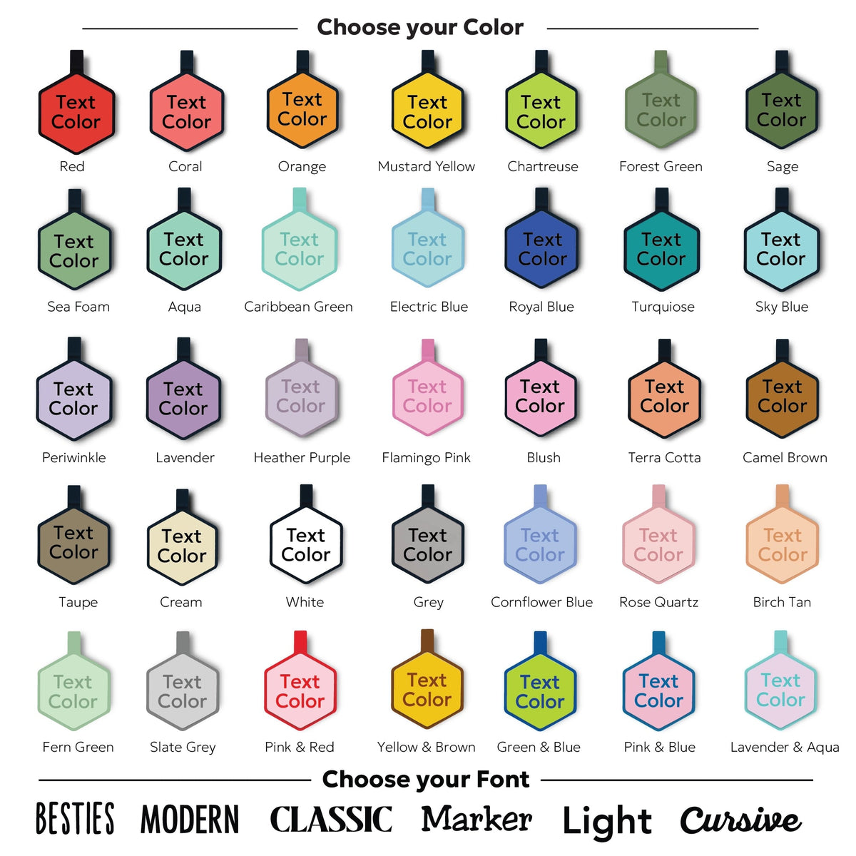 Solid Color Silicone Pet ID Tag - Modern Companion