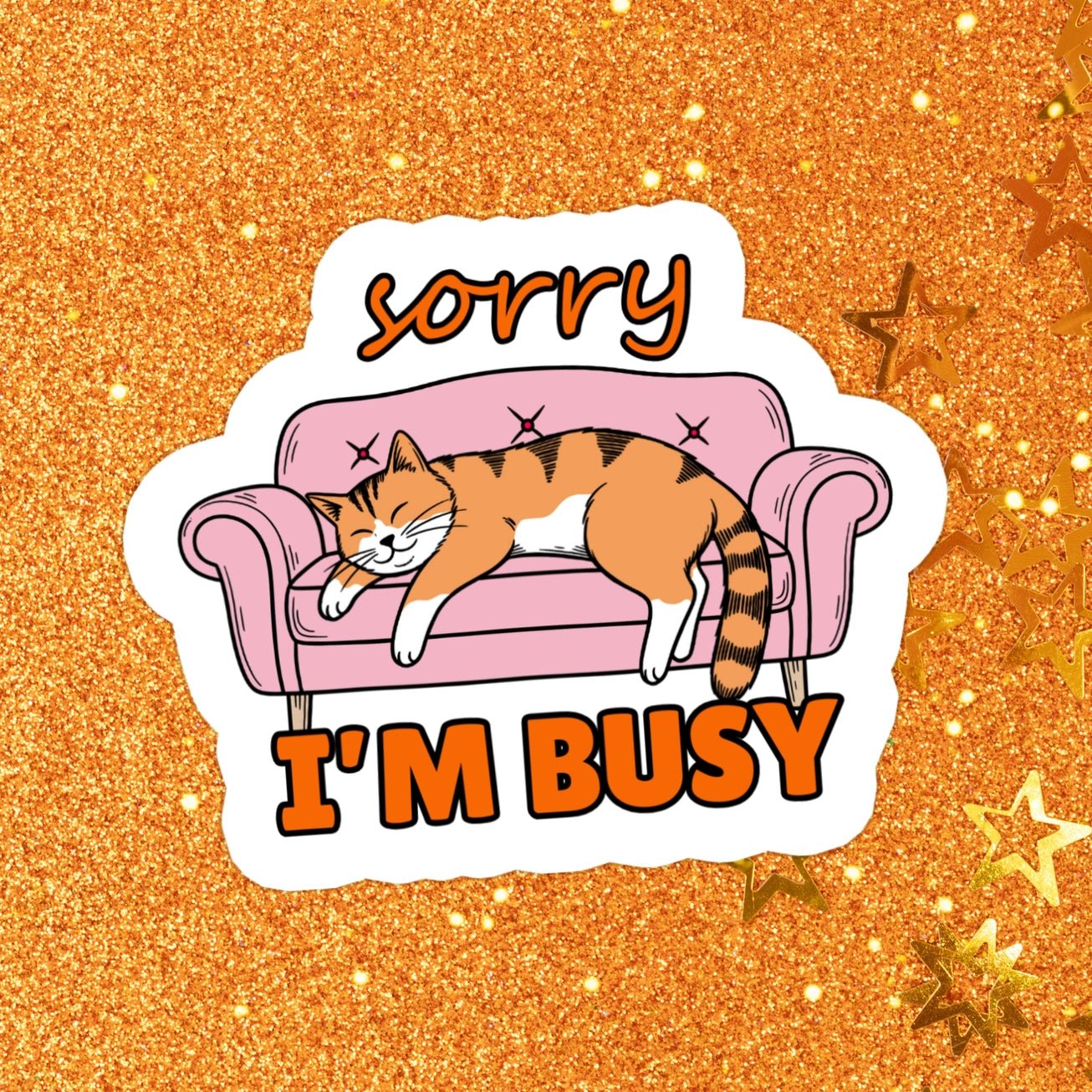 Sorry I'm Busy Sticker - Modern Companion