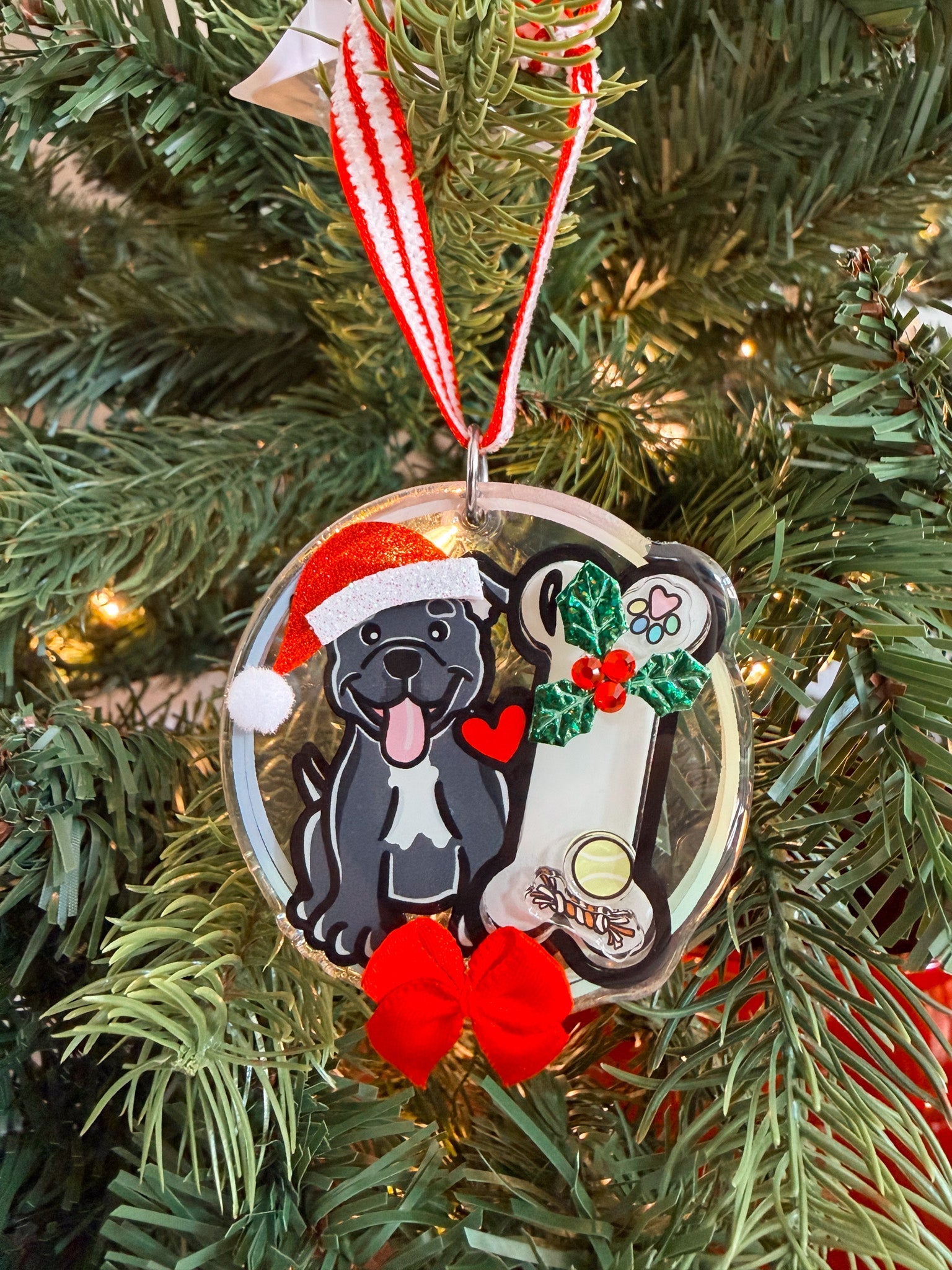 Staffordshire Bull Terrier Christmas Ornament - Modern Companion