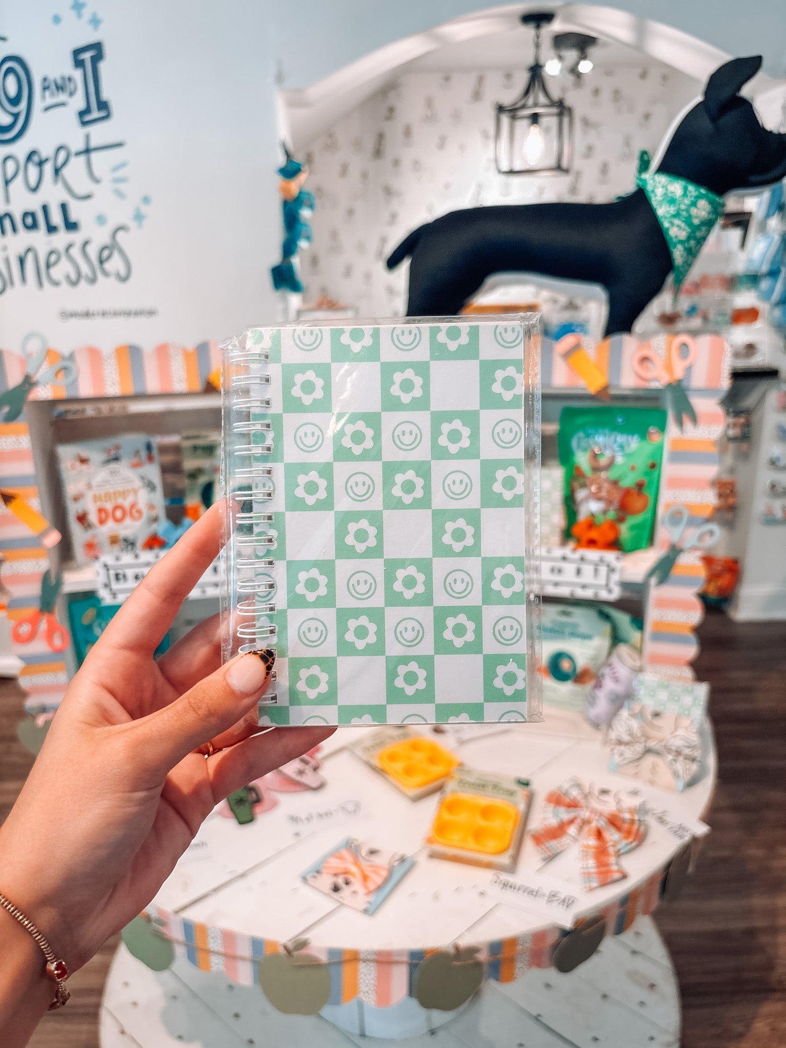 Sticker Collecting Notebook Green Checkered - Modern Companion