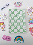 Sticker Collecting Notebook Green Checkered - Modern Companion