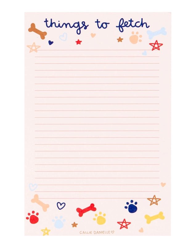 Things To Fetch Dog Notepad - Modern Companion