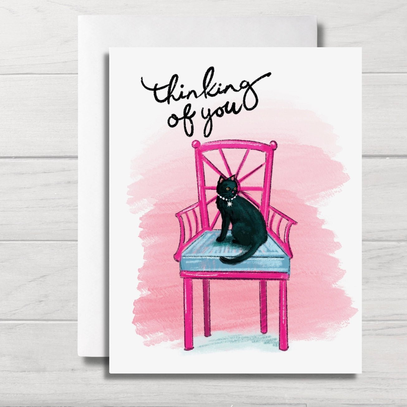 Thinking of You Black Cat Card - Modern Companion