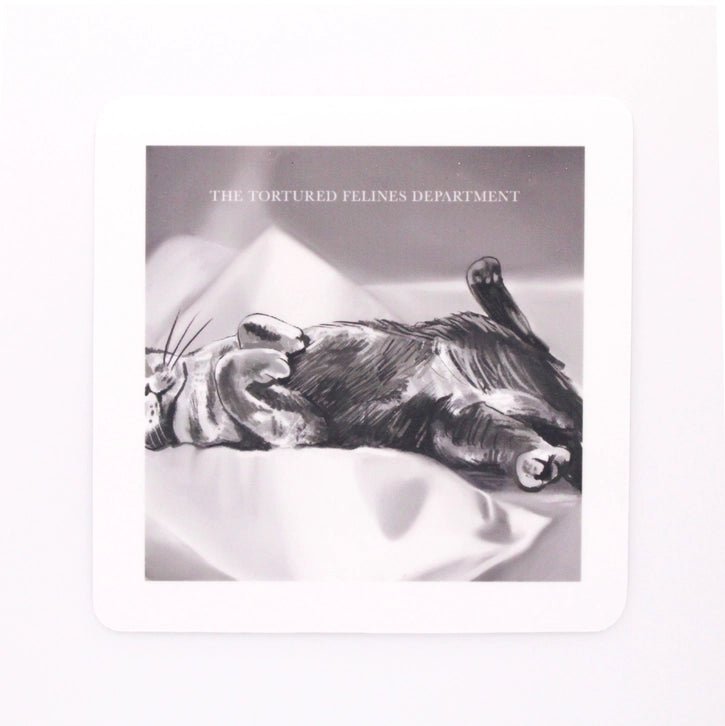 Tortured Feline Department Sticker - Modern Companion