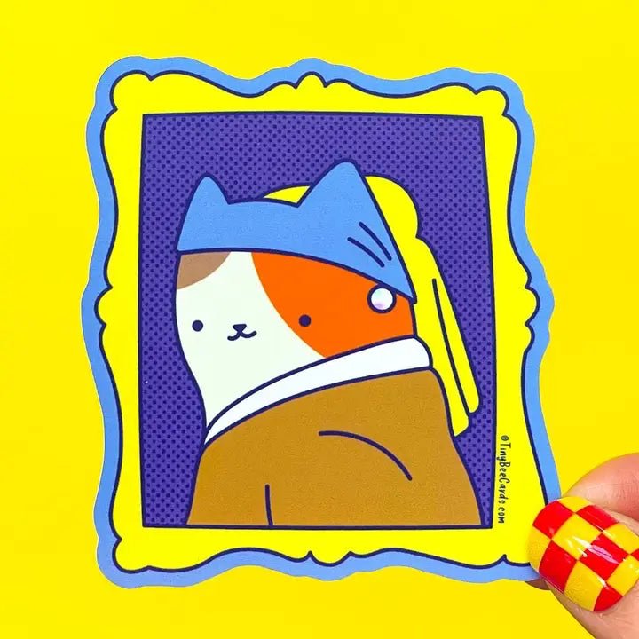 Vermeer Cat Girl Sticker - Modern Companion