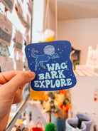 Wag, Bark, and Explore Sticker - Modern Companion