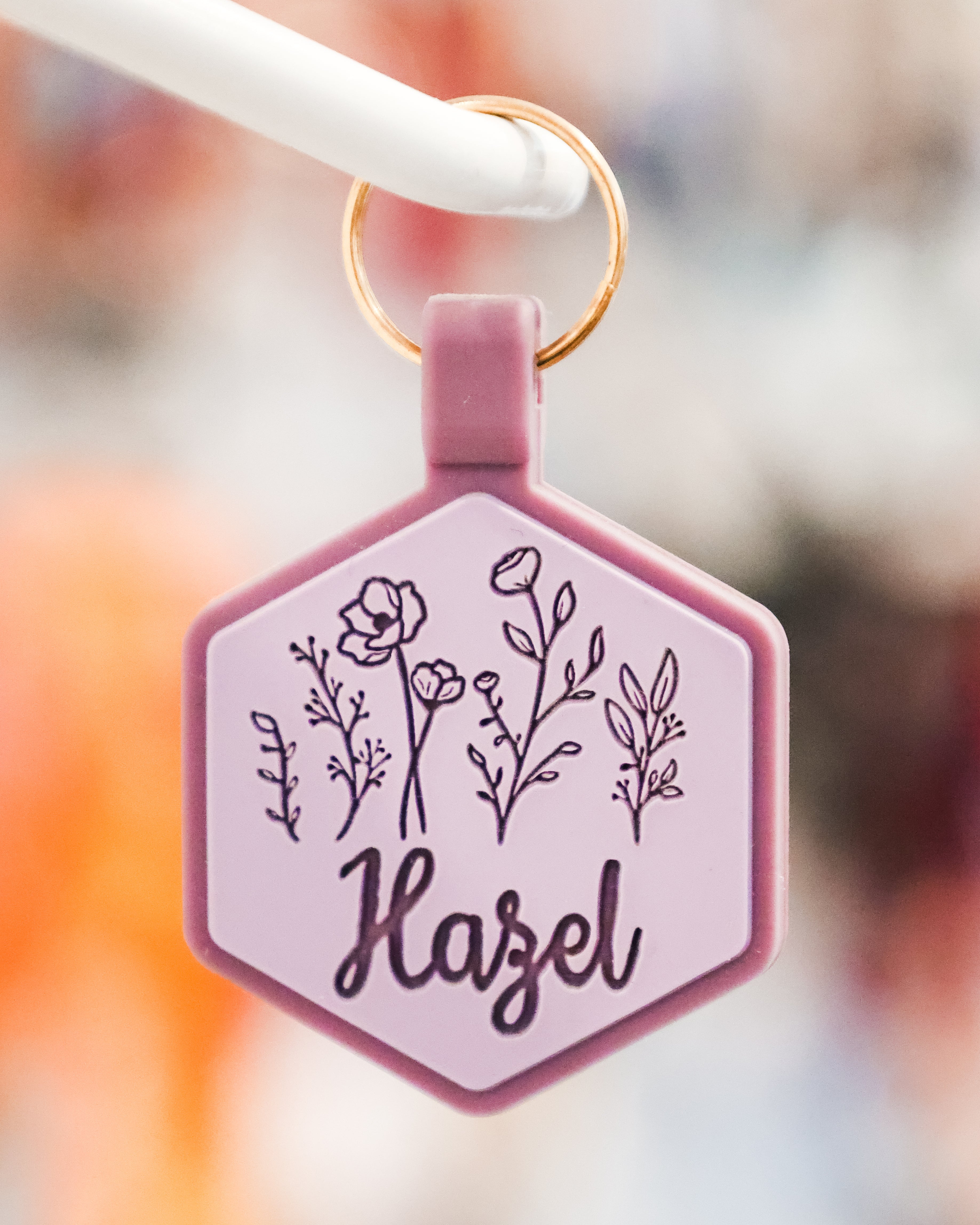 Wildflowers Silicone Dog ID Tag - Modern Companion