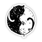 Yin and Yang Cat Sticker - Modern Companion