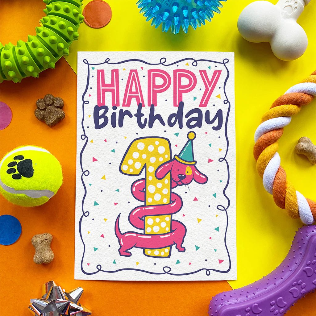 1st Birthday Card - Edible Bacon Birthday Day Card - Modern Companion