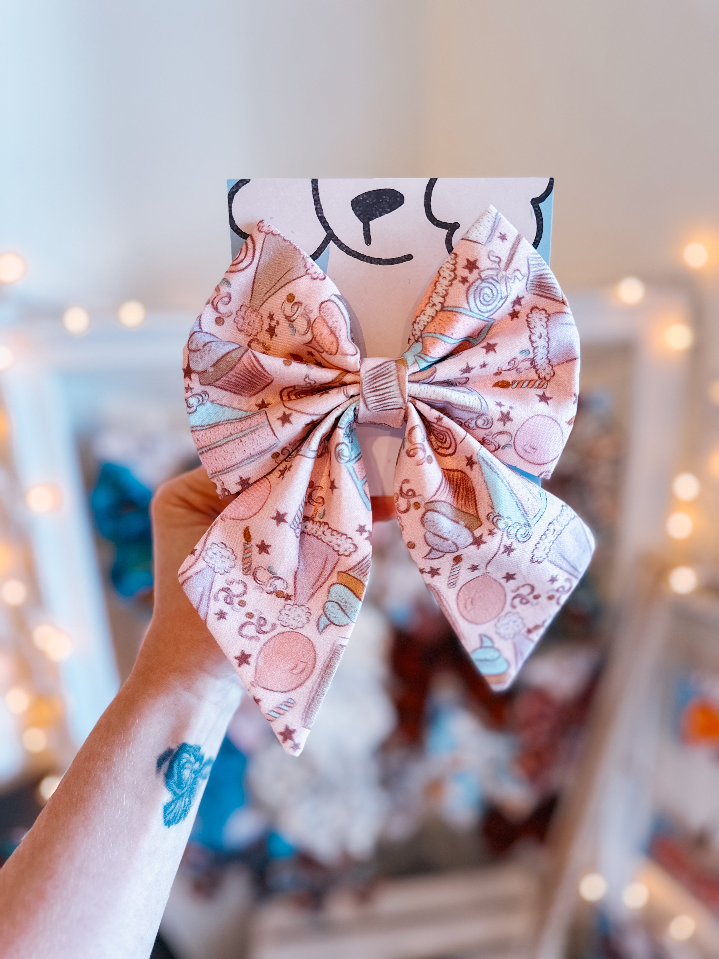 Birthday Wishes in Pink Pet Sailor Bow - Modern Companion