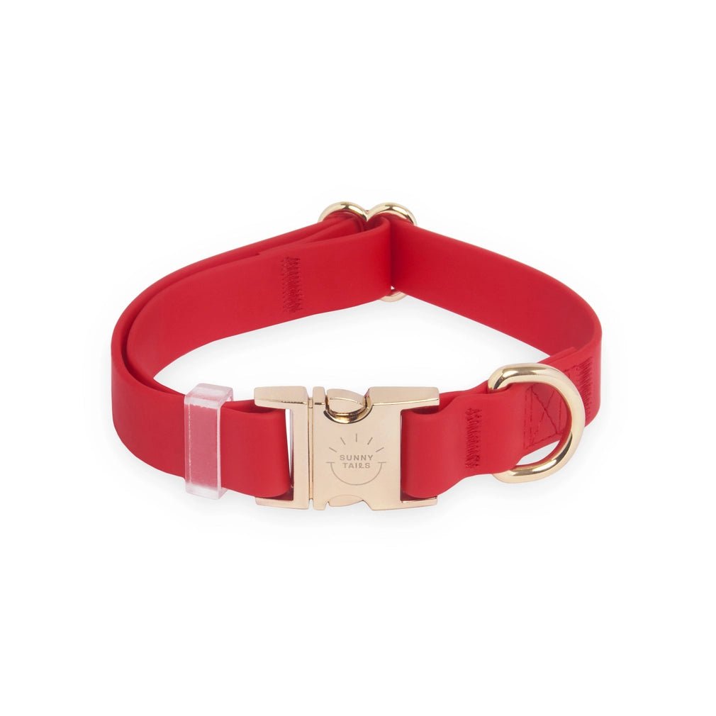 Cherry Red Waterproof Collar - Modern Companion