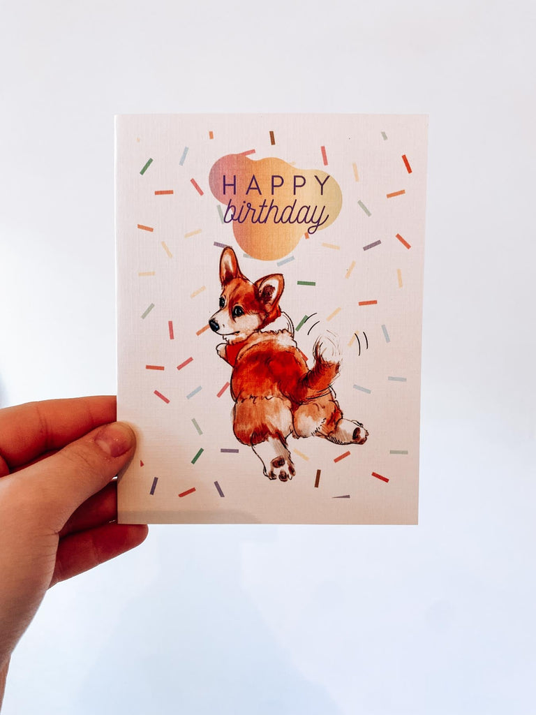 Corgi Wags Birthday Card - Modern Companion