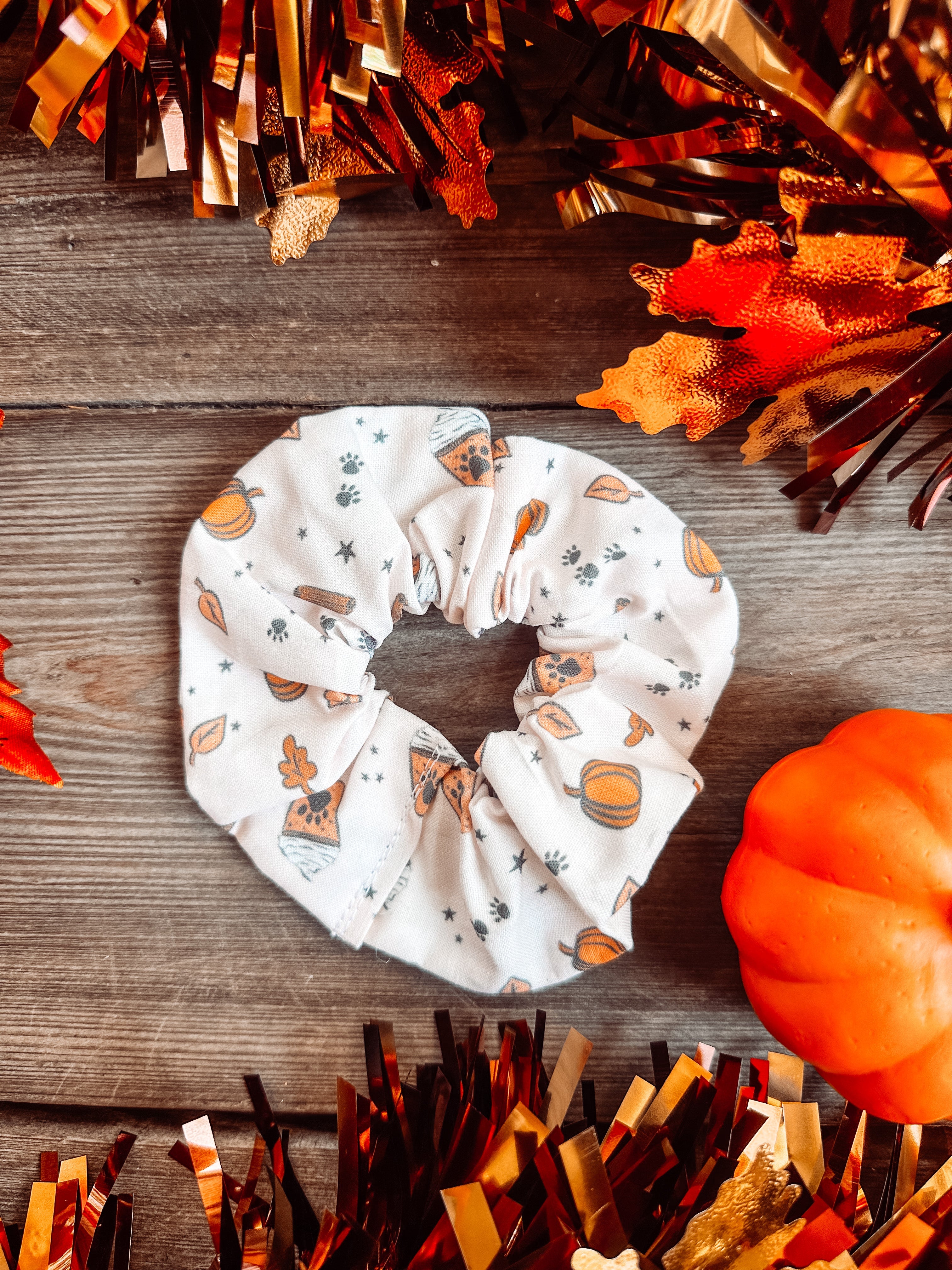 Fall Pup Cups Scrunchie - Modern Companion