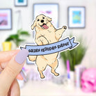 Golden Retriever Energy Sticker - Modern Companion