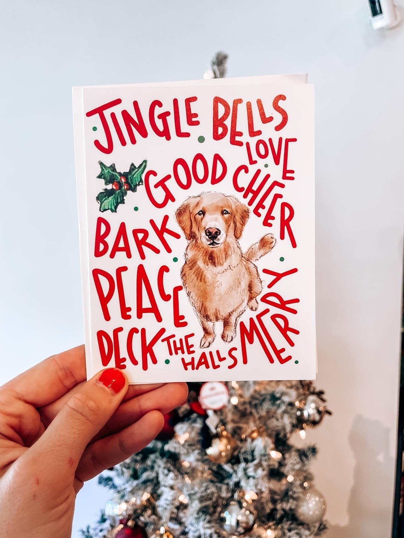 Golden Retriever II Holiday Card - Modern Companion