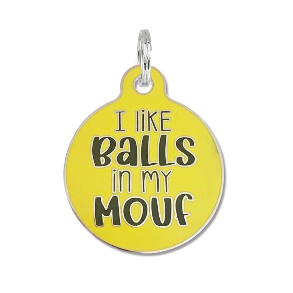 I Like Balls in My Mouf Pet ID Tag - Modern Companion