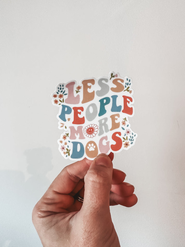 Less People More Dogs Sticker - Modern Companion