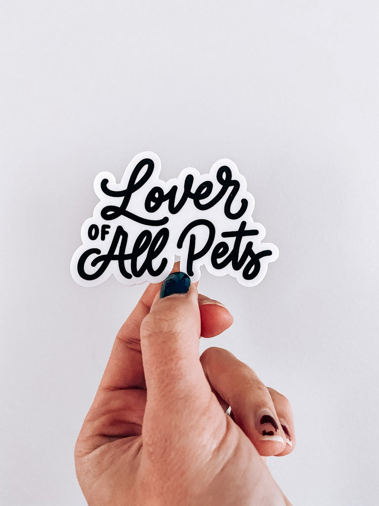 "Lover of All Pets" Sticker - Modern Companion