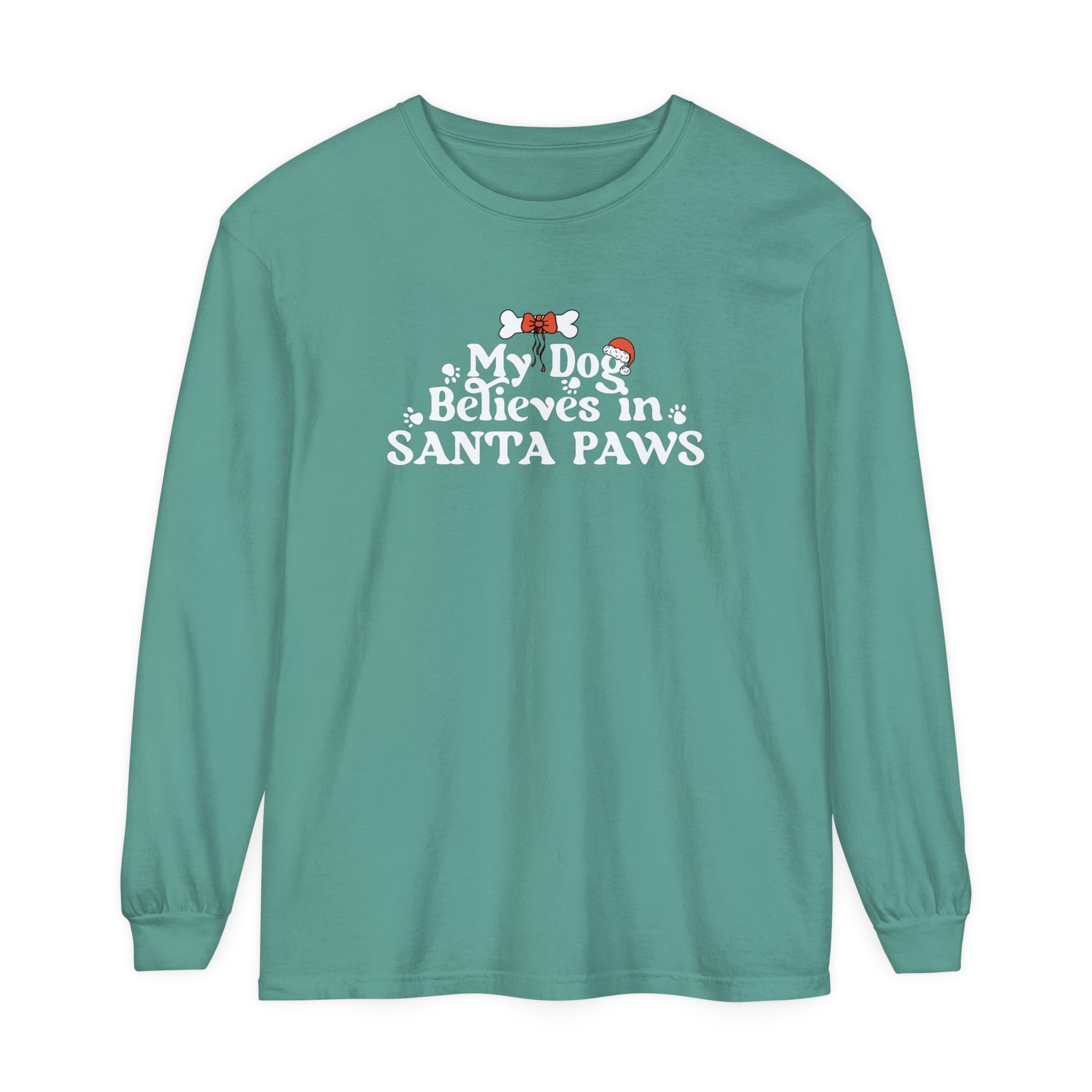 My Dog Believes in Santa Paws Long Sleeve T-Shirt - Modern Companion