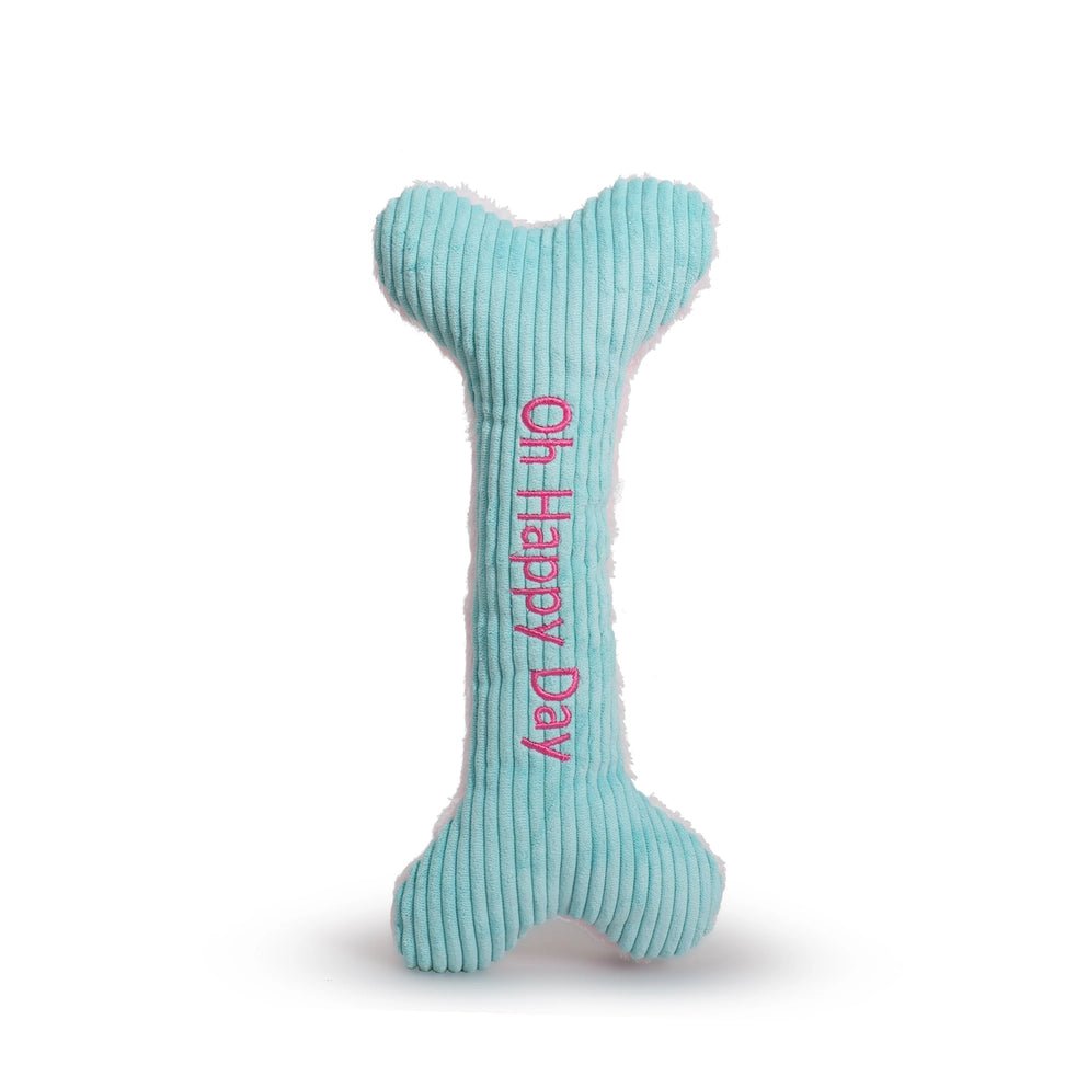 Oh Happy Day! Birthday Bone Plush Dog Toy - Modern Companion