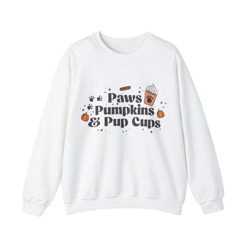 Paws, Pumpkins, & Pup Cups Crewneck Sweatshirt - Modern Companion