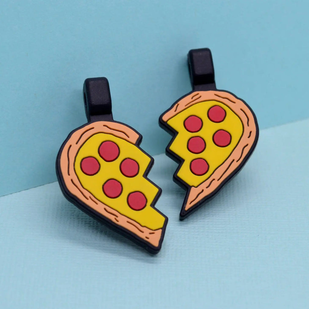 Pizza Your Heart BFF Silicone Pet ID Tag Set - Modern Companion