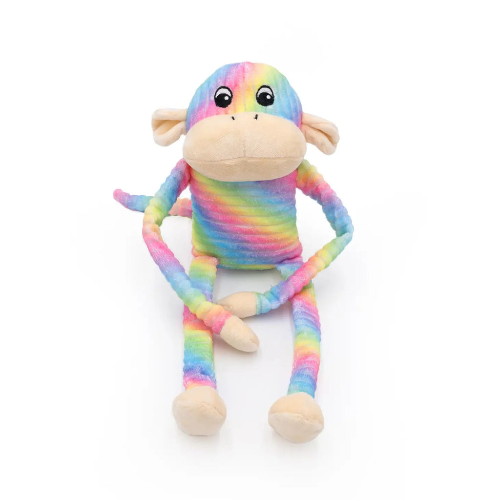 Spencer the Rainbow Crinkle Monkey - Modern Companion